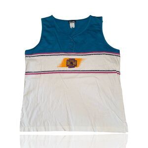 KAELIN Women's Geometric Tank Top Multicolor Size M Vintage Retro 80’s